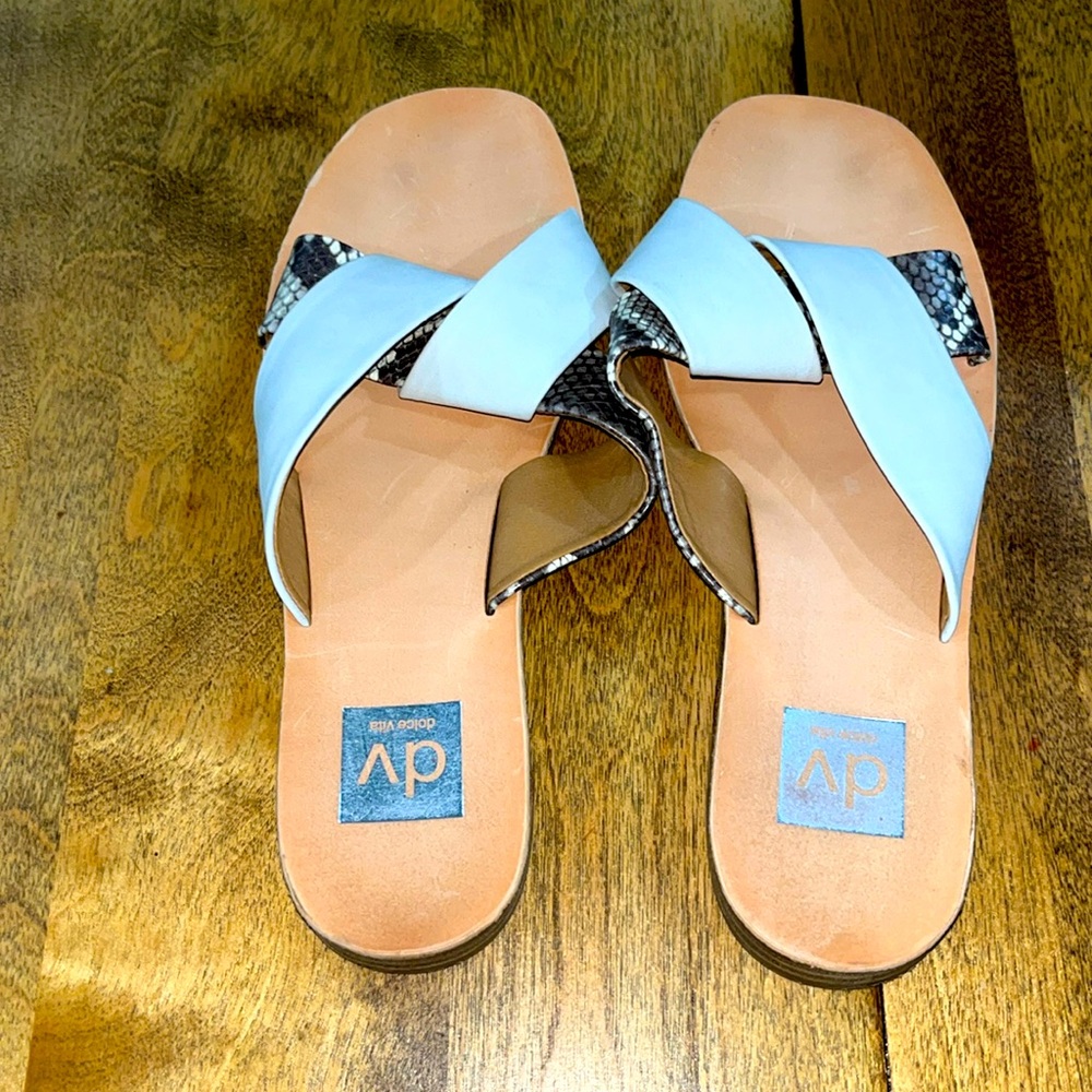Dolce Vita Snakeskin Slides 9